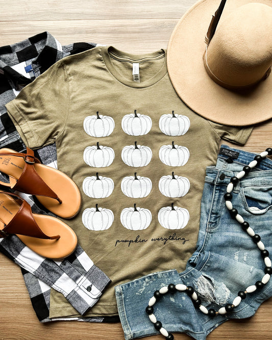 Pumpkin Everything Olive Graphic Tee